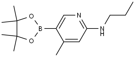 4-Methyl-N-propyl-5-(4,4,5,5-tetramethyl-1,3,2-dioxaborolan-2-yl)-2-pyridinamine Structure