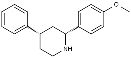 Piperidine, 2-(4-methoxyphenyl)-4-phenyl-, (2R,4S)- Structure