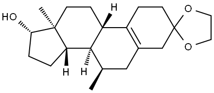 Estr-5(10)-en-3-one, 17-hydroxy-7-methyl-, cyclic 1,2-ethanediyl acetal, (7α,17β)- (9CI) Structure