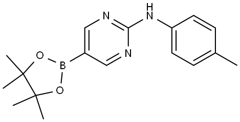 N-(4-Methylphenyl)-5-(4,4,5,5-tetramethyl-1,3,2-dioxaborolan-2-yl)-2-pyrimidi... 구조식 이미지