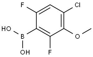 (4-chloro-2,6-difluoro-3-methoxyphenyl)boronic acid Structure