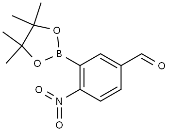 4-nitro-3-(4,4,5,5-tetramethyl-1,3,2-dioxaborolan-2-yl)benzaldehyde Structure