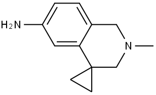 Spiro[cyclopropane-1,4′(1′H)-isoquinolin]-6′-amine, 2′,3′-dihydro-2′-methyl- Structure