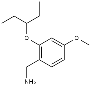 2-(1-Ethylpropoxy)-4-methoxybenzenemethanamine Structure