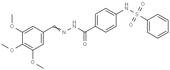 N-(4-((2-(3,4,5-TRIMETHOXYBENZYLIDENE)HYDRAZINO)CARBONYL)PH)BENZENESULFONAMIDE Structure