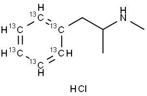 DL-Methamphetamine-13C6 (ring13C6) hydrochloride Structure