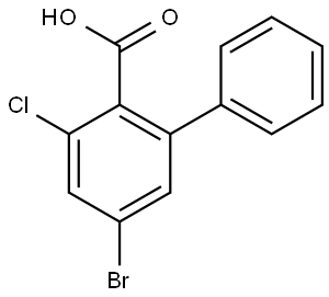 5-bromo-3-chloro-[1,1'-biphenyl]-2-carboxylic acid 구조식 이미지