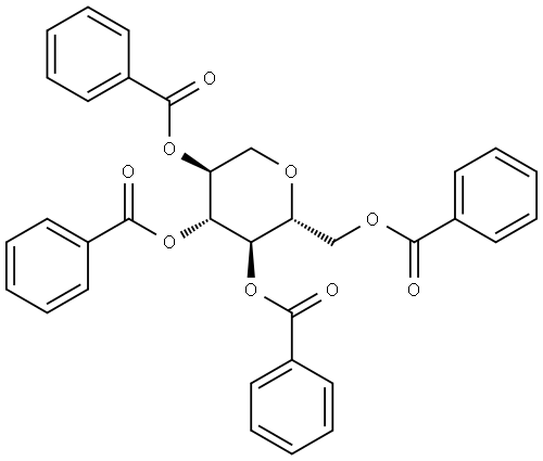 D-Glucitol, 1,5-anhydro-, 2,3,4,6-tetrabenzoate Structure