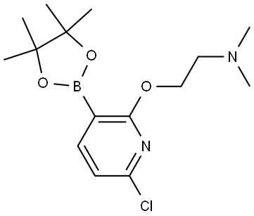 2-[[6-Chloro-3-(4,4,5,5-tetramethyl-1,3,2-dioxaborolan-2-yl)-2-pyridinyl]oxy]... Structure