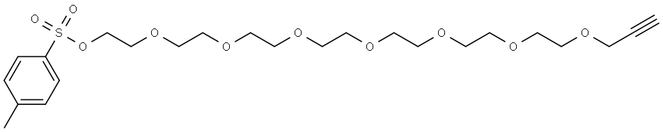 Propargyl-PEG8-Tos Structure