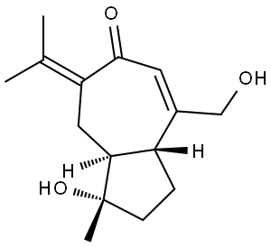 6(1H)-Azulenone, 2,3,3a,7,8,8a-hexahydro-1-hydroxy-4-(hydroxymethyl)-1-methyl-7-(1-methylethylidene)-, (1S,3aR,8aS)- Structure