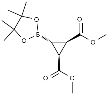 dimethyl 3-(4,4,5,5-tetramethyl-1,3,2-dioxaborolan-2-yl)cyclopropane-1,2-dicarboxylate 구조식 이미지