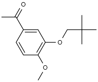 1-[3-(2,2-Dimethylpropoxy)-4-methoxyphenyl]ethanone Structure