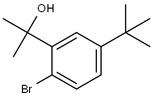 2-Bromo-5-(1,1-dimethylethyl)-α,α-dimethylbenzenemethanol Structure