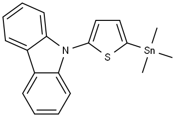 9-(5-(trimethylstannyl)thiophen-2-yl)-9H-carbazole Structure