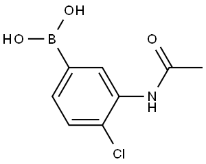 (3-acetamido-4-chlorophenyl)boronic acid Structure