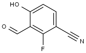 2-Fluoro-3-formyl-4-hydroxybenzonitrile 구조식 이미지