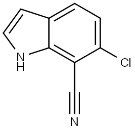 6-Chloro-1H-indole-7-carbonitrile Structure