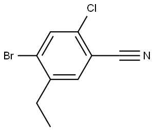 4-Bromo-2-chloro-5-ethylbenzonitrile Structure