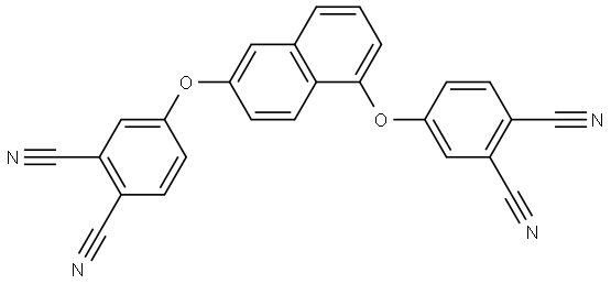 1,2-Benzenedicarbonitrile, 4,4′-[1,6-naphthalenediylbis(oxy)]bis- Structure