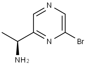 2-Pyrazinemethanamine, 6-bromo-α-methyl-, (αS)- Structure