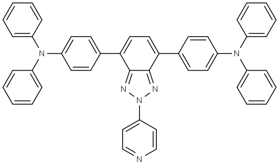 4,4'-(2-(pyridin-4-yl)-2H-benzo[d][1,2,3]triazole-4,7-diyl)bis(N,N-diphenylaniline) Structure