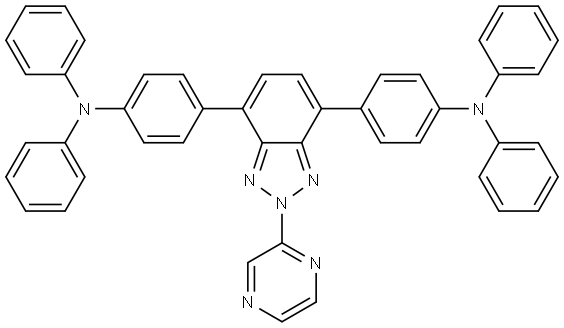 4,4'-(2-(pyrazin-2-yl)-2H-benzo[d][1,2,3]triazole-4,7-diyl)bis(N,N-diphenylaniline) Structure