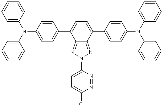 4,4'-(2-(6-chloropyridazin-3-yl)-2H-benzo[d][1,2,3]triazole-4,7-diyl)bis(N,N-diphenylaniline) Structure