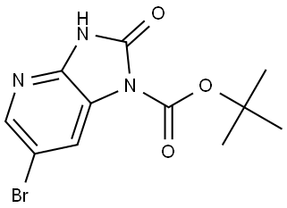 tert-butyl 6-bromo-2-oxo-2,3-dihydro-1H-imidazo[4,5-b]pyridine-1-carboxylate 구조식 이미지