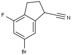 6-Bromo-4-fluoro-2,3-dihydro-1H-indene-1-carbonitrile Structure