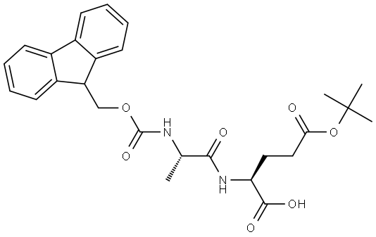 L-Glutamic acid, N-[(9H-fluoren-9-ylmethoxy)carbonyl]-L-alanyl-, 25-(1,1-dimethylethyl) ester Structure