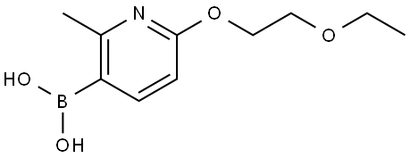 B-[6-(2-Ethoxyethoxy)-2-methyl-3-pyridinyl]boronic acid Structure