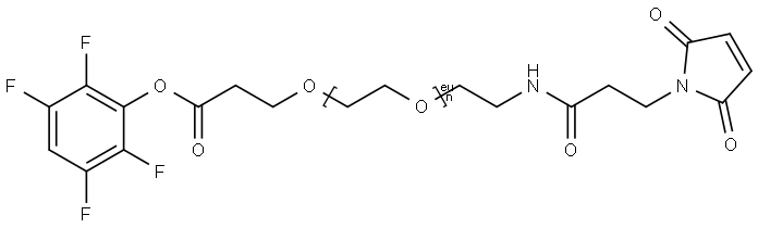 Mal-amido-PEG12-TFP ester Structure