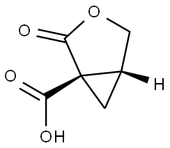 3-Oxabicyclo[3.1.0]hexane-1-carboxylic acid, 2-oxo-, (1S,5R)- Structure