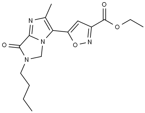 ethyl 5-(6-butyl-2-methyl-7-oxo-6,7-dihydro-5H-imidazo[1,5-a]imidazol-3-yl)isoxazole-3-carboxylate 구조식 이미지