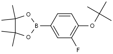2-(4-(tert-butoxy)-3-fluorophenyl)-4,4,5,5-tetramethyl-1,3,2-dioxaborolane 구조식 이미지
