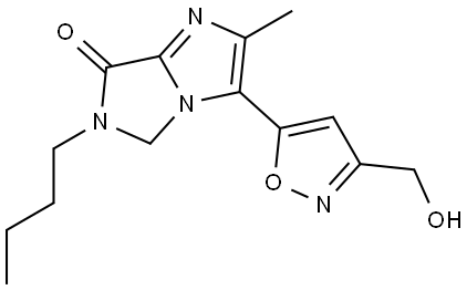 6-butyl-3-(3-(hydroxymethyl)isoxazol-5-yl)-2-methyl-5,6-dihydro-7H-imidazo[1,5-a]imidazol-7-one Structure