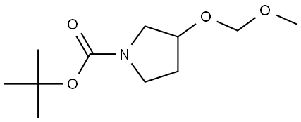 1-Pyrrolidinecarboxylic acid, 3-(methoxymethoxy)-, 1,1-dimethylethyl ester Structure