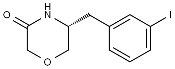 (R)-5-(3-iodobenzyl)morpholin-3-one Structure