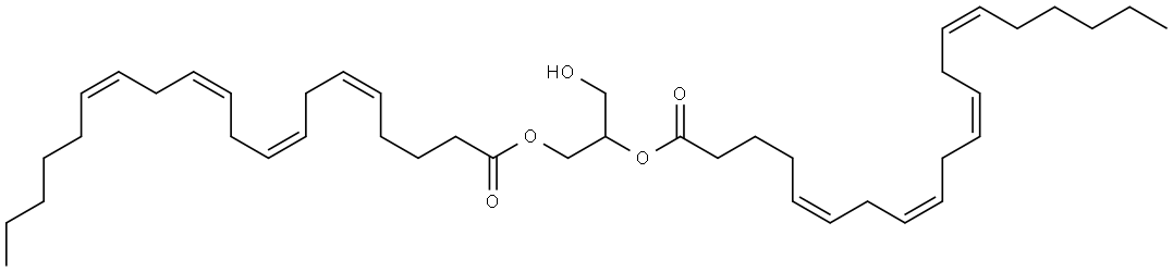 5,8,11,14-Eicosatetraenoic acid, 11′-[1-(hydroxymethyl)-1,2-ethanediyl] ester, (5Z,5′Z,8Z,8′Z,11Z,11′Z,14Z,14′Z)- Structure