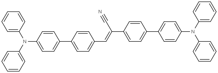 (Z)-2,3-bis[4-[4-(N-phenylanilino)phenyl]phenyl]prop-2-enenitrile Structure