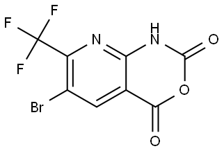 6-bromo-7-(trifluoromethyl)-1H-pyrido[2,3-d] [1,3]oxazine-2,4-dione 구조식 이미지