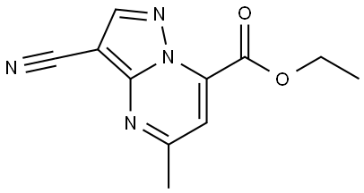 ethyl 3-cyano-5-methylpyrazolo[1,5-a]pyrimidine-7-carboxylate 구조식 이미지