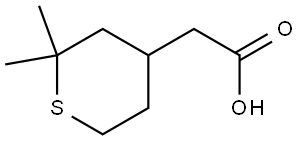 2-(2,2-dimethyltetrahydro-2H-thiopyran-4-yl)acetic acid Structure