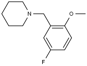 1-[(5-Fluoro-2-methoxyphenyl)methyl]piperidine Structure