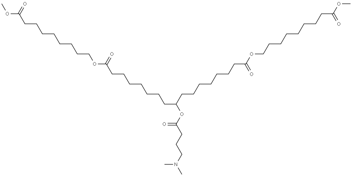 bis(9-methoxy-9-oxononyl) 9-((4-(dimethylamino)butanoyl)oxy)heptadecanedioate Structure