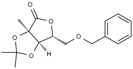 D-Ribonic acid, 2-C-methyl-2,3-O-(1-methylethylidene)-5-O-(phenylmethyl)-, γ-lactone Structure