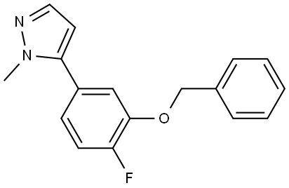 5-(3-(benzyloxy)-4-fluorophenyl)-1-methyl-1H-pyrazole Structure