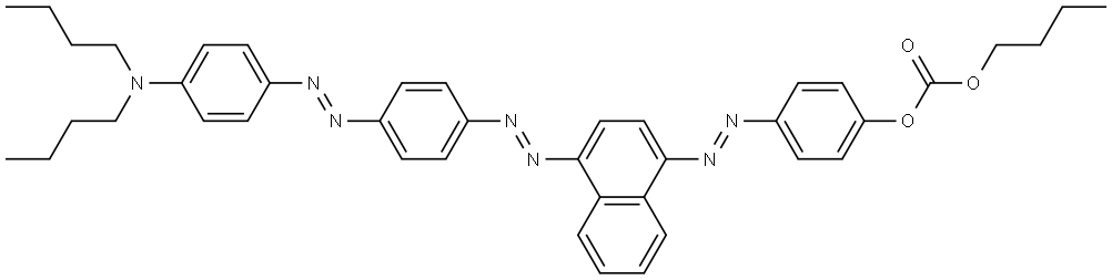 4-((E)-(4-((E)-(4-((E)-(4-(dipentylamino)phenyl)diazenyl)phenyl)diazenyl)naphthalen-1-yl)diazenyl)phenyl pentyl carbonate Structure