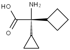 (2S)-2-amino-2-cyclobutyl-2-cyclopropylacetic acid Structure